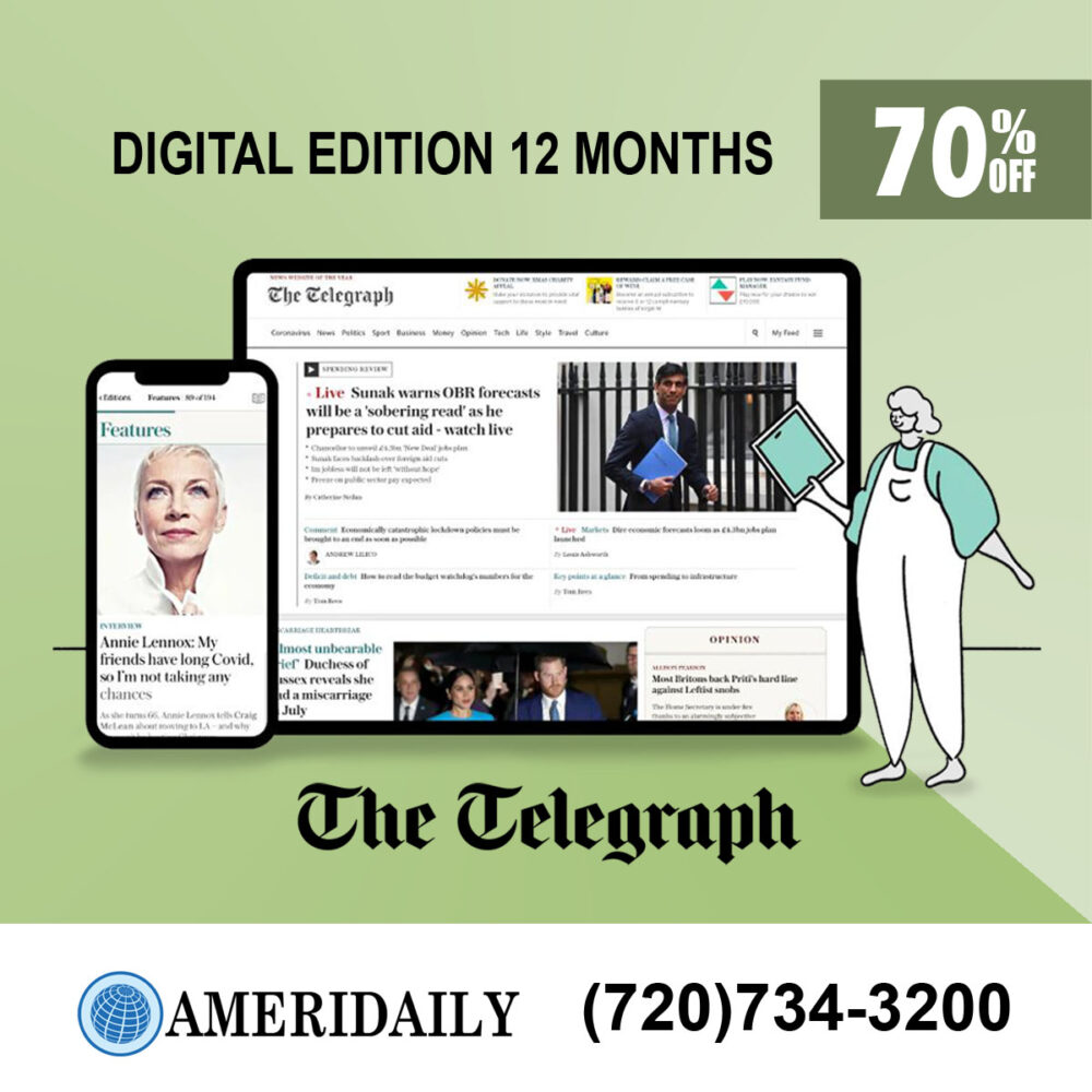 The Daily Telegraph Subscription for 12 Months with a 70% Off