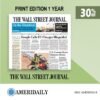 WSJ Print Subscription Delivery 6-days a week for 1 year SKU AMD892614