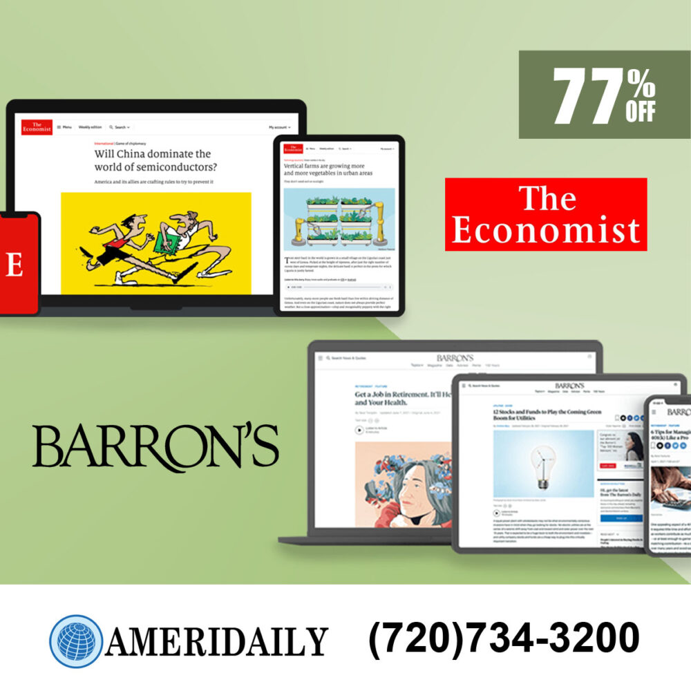 Barron's Newspaper and The Economist Subscription for 3 Years